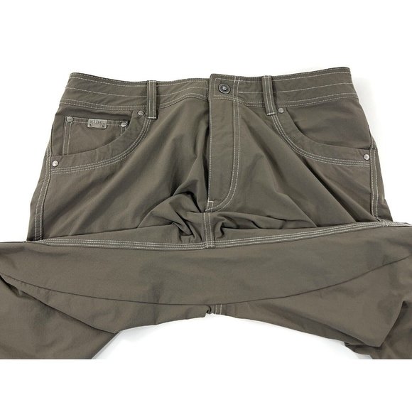 Kuhl Mens 36x30 Nylon Stretch Performance Pants Hiking Outdoor Workwear Brown - Picture 6 of 10